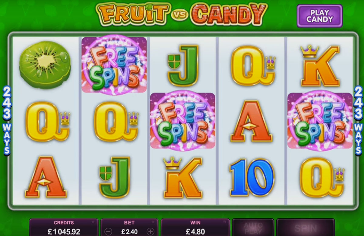 Microgaming - Fruit vs Candy, скриншот 2